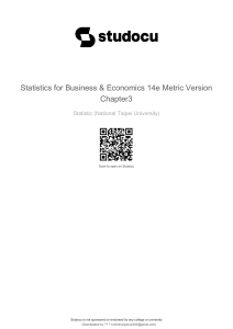 Statistics Chapter 3 Solutions: Numerical Measures