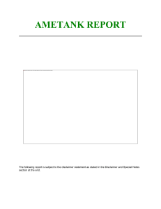 AMETANK Report: Tank Design Analysis per API-650