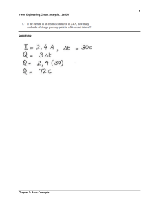 Engineering Circuit Analysis: Chapter 1 Solutions