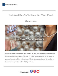 Pearl Gemstone Care: Do's and Don'ts for Lasting Beauty