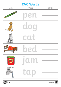 CVC Words Worksheet: Learn to Read & Write