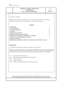 DIN 6700-4: Welding of Railway Vehicles Standard