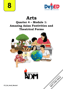 Arts 8: Asian Festivities & Theatrical Forms - Module 1