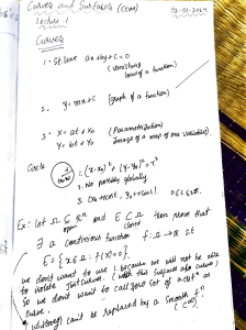 Curves and Surfaces Lecture Notes