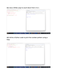 Python Loop Examples: Countdown & Number Patterns