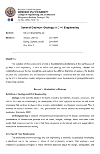 Geology in Civil Engineering: Introduction & Earth Structure