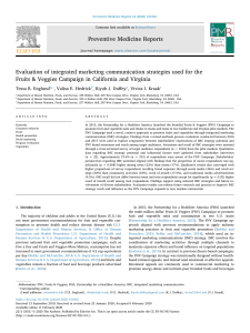 Fruits & Veggies Campaign: IMC Strategy Evaluation