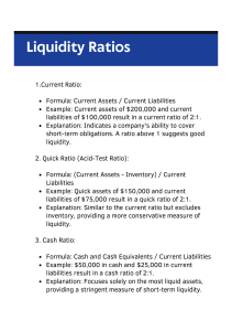 Liquidity Ratios: Current, Quick, and Cash Ratios Explained