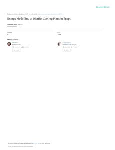 District Cooling Plant Energy Modeling in Egypt