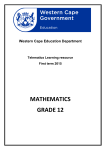 Grade 12 Mathematics Workbook: Functions, Calculus, Geometry