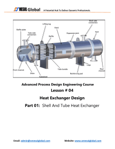 Heat Exchanger Design: Shell & Tube - Course Lesson