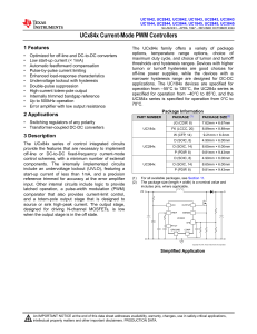 UCx84x Current-Mode PWM Controller Datasheet