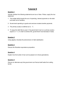 Economics Tutorial: Government Debt & Fiscal Policy