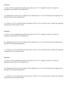 Physics Vector Addition Exercises