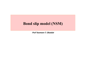 Bond Slip Models (NSM) Presentation