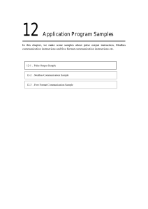 PLC Programming Samples: Pulse, Modbus, Free Format Communication