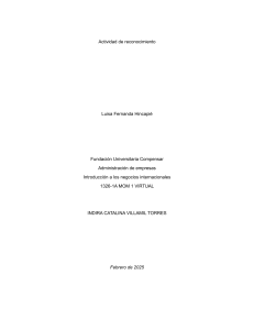 Negocios Internacionales: Carta y Análisis