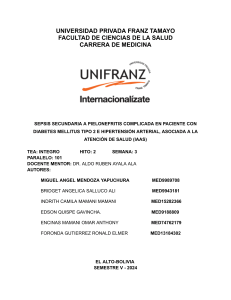 Sepsis por Pielonefritis Complicada: Caso Clínico