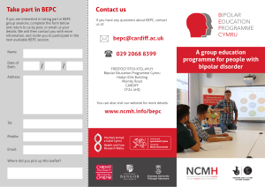 BEPC: Bipolar Education Programme Cymru Information