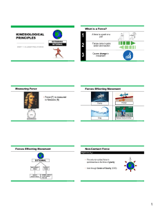 Kinesiology: Forces, Levers, and Muscle Actions