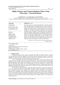 Compact Bandpass Filters: Microstrip-Coaxial Resonators