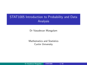 Probability & Data Analysis: Intro Presentation