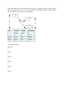 Fluid Mechanics: Water Tank Discharge Problem