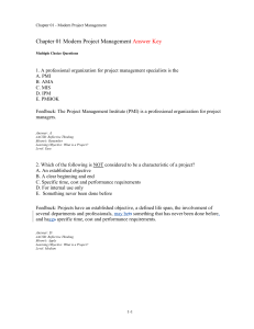 Modern Project Management Answer Key - Chapter 01