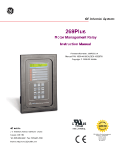 Multilin 269 Plus Instruction Manual