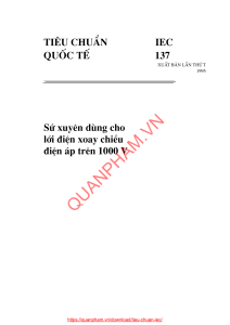 IEC 137: Isoladores de Passagem para CA > 1000V