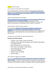 Estrés Laboral: Causas, Consecuencias y Soluciones