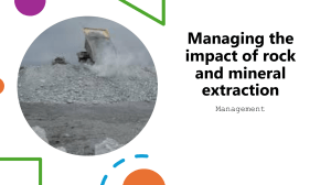 Rock & Mineral Extraction: Impact Management