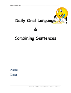 Daily Oral Language & Sentence Combining Worksheet