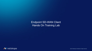 Netskope Endpoint SD-WAN Client Training