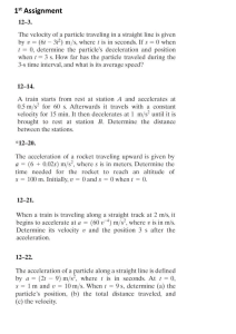 Physics Assignment: Kinematics Problems