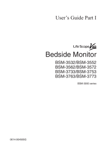 BSM-3000 Bedside Monitor User's Guide