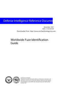 Worldwide Fuze Identification Guide - Defense Intelligence