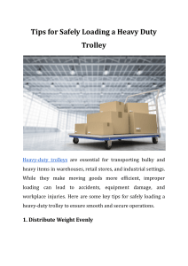 Safe Loading Tips for Heavy-Duty Trolleys