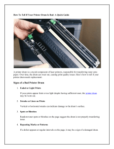 Bad Printer Drum: Signs & Troubleshooting Guide