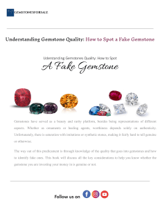 Spotting Fake Gemstones: A Quality Guide