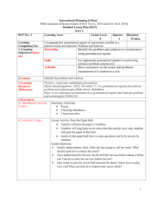 Problem-Solution DLP: Grammatical Signals, Grade 8