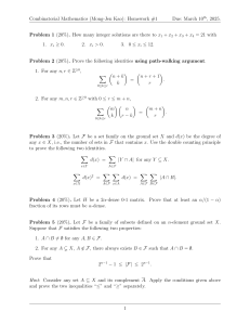 Combinatorial Mathematics Homework #1