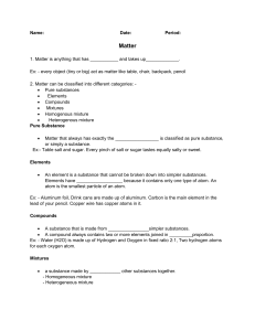 Matter Worksheet: Properties, Changes, & States