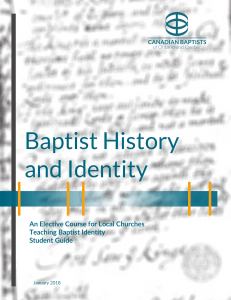 Baptist History & Identity: Student Guide