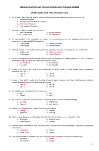 Crime Detection & Investigation Review Questions