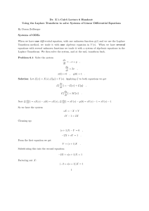 Laplace Transform for Solving ODE Systems