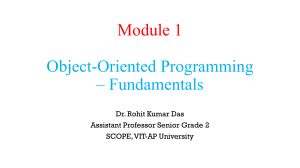 OOP Fundamentals in Java: Presentation