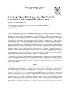 Evolución Geológica del Sureste Mexicano y Golfo de México