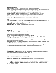 Sampling Methods & Data Types: Statistics Overview