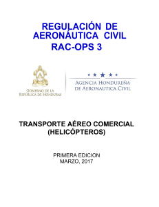 RAC-OPS 3: Regulación Hondureña de Transporte Aéreo Comercial (Helicópteros)